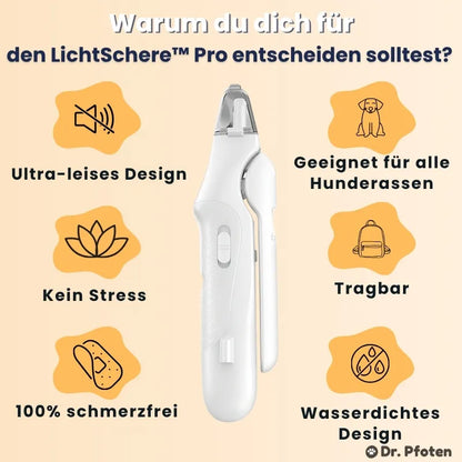 LichtSchere™ Pro – Die 2-in-1 LED-Krallenschere für sichere Pfotenpflege ohne Angst